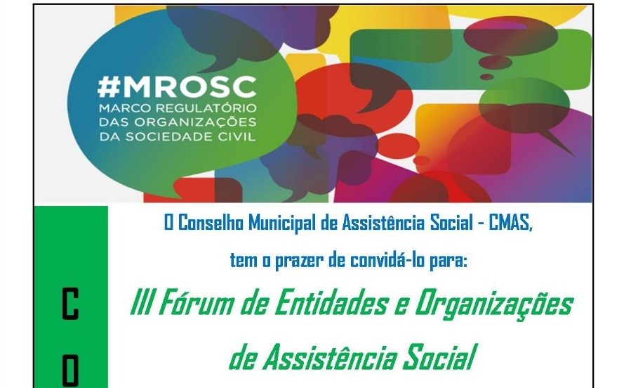 III Fórum de Entidades e Organizações de Assistência Social acontece nesta quinta em Guanambi