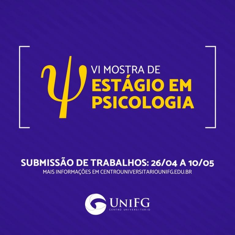 Inscrições abertas para a VI Mostra de Estágio em Psicologia da UniFG