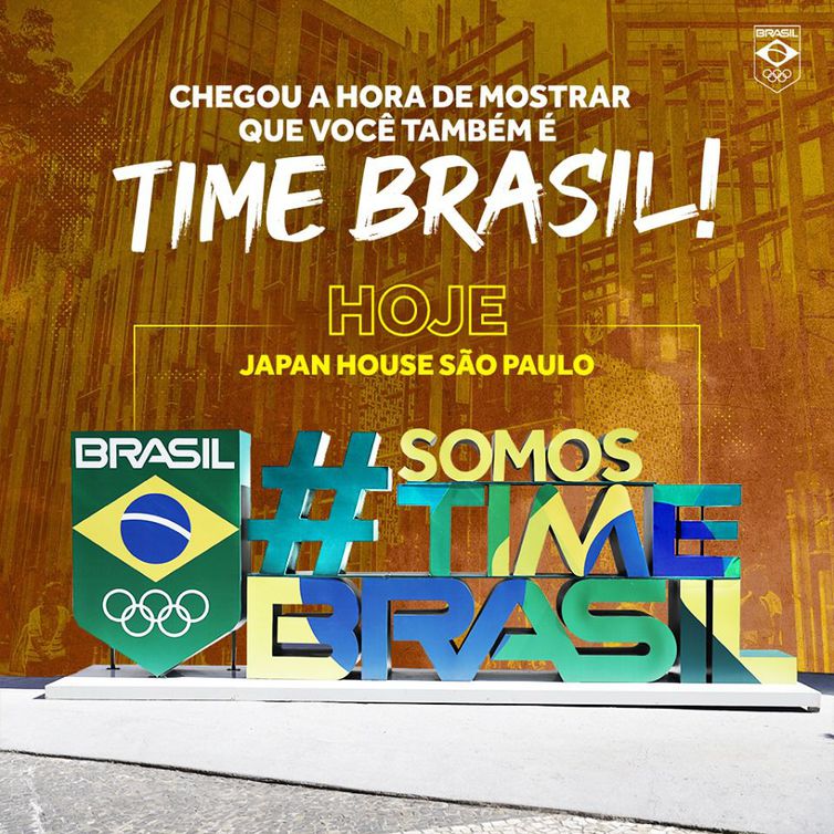Jogos Olímpicos Tóquio 2020 ganham letreiro Time Brasil na Paulista