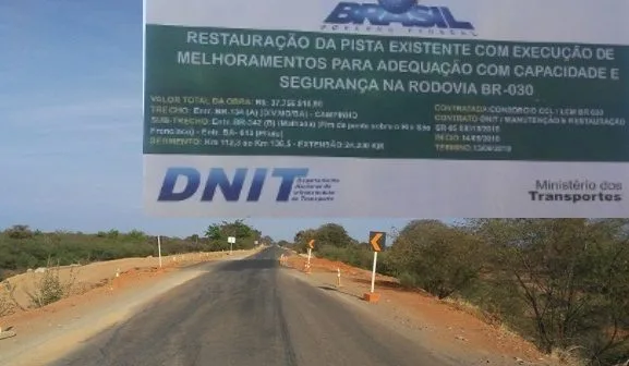 Justiça suspende obras de melhorias e adequação da BR-030 em Malhada