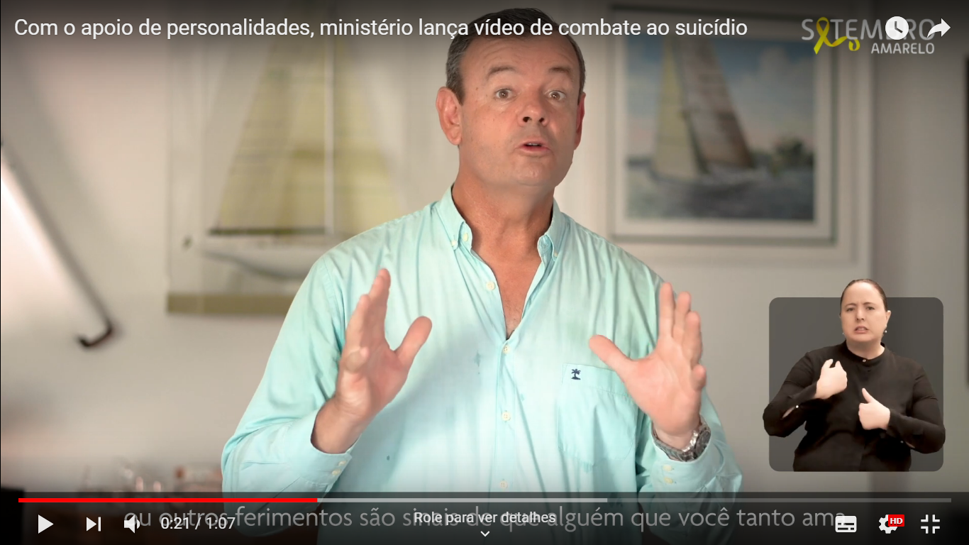 Vídeo alerta para importância do combate à automutilação e ao suicídio
