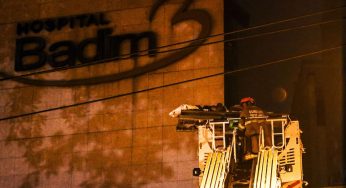 Bombeiros controlam incêndio no Hospital Badim no Rio
