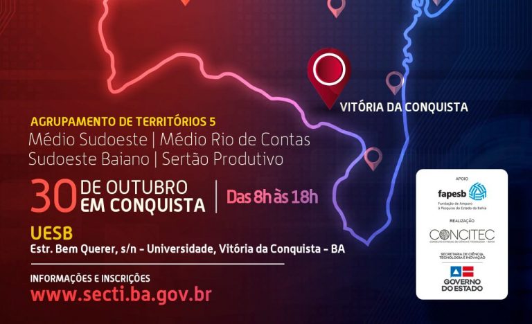 Vitória da Conquista sedia Conferência Macroterritorial de Ciência, Tecnologia e Inovação nesta quarta