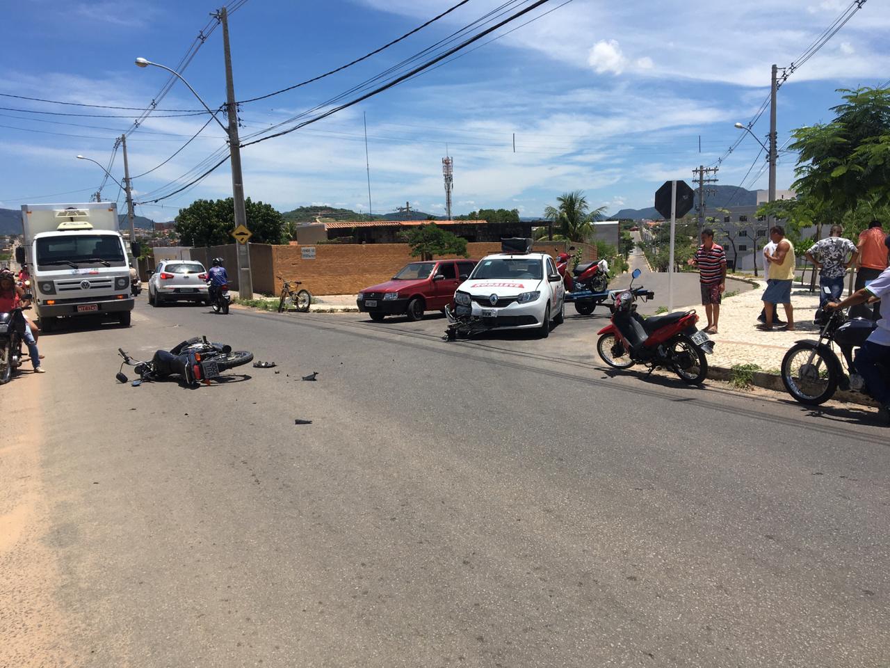 Motociclista fica ferido em acidente no bairro Ipanema em Guanambi