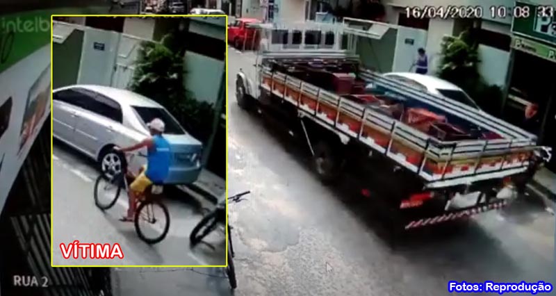 Homem morre após ser atropelado por caminhão no centro de Guanambi