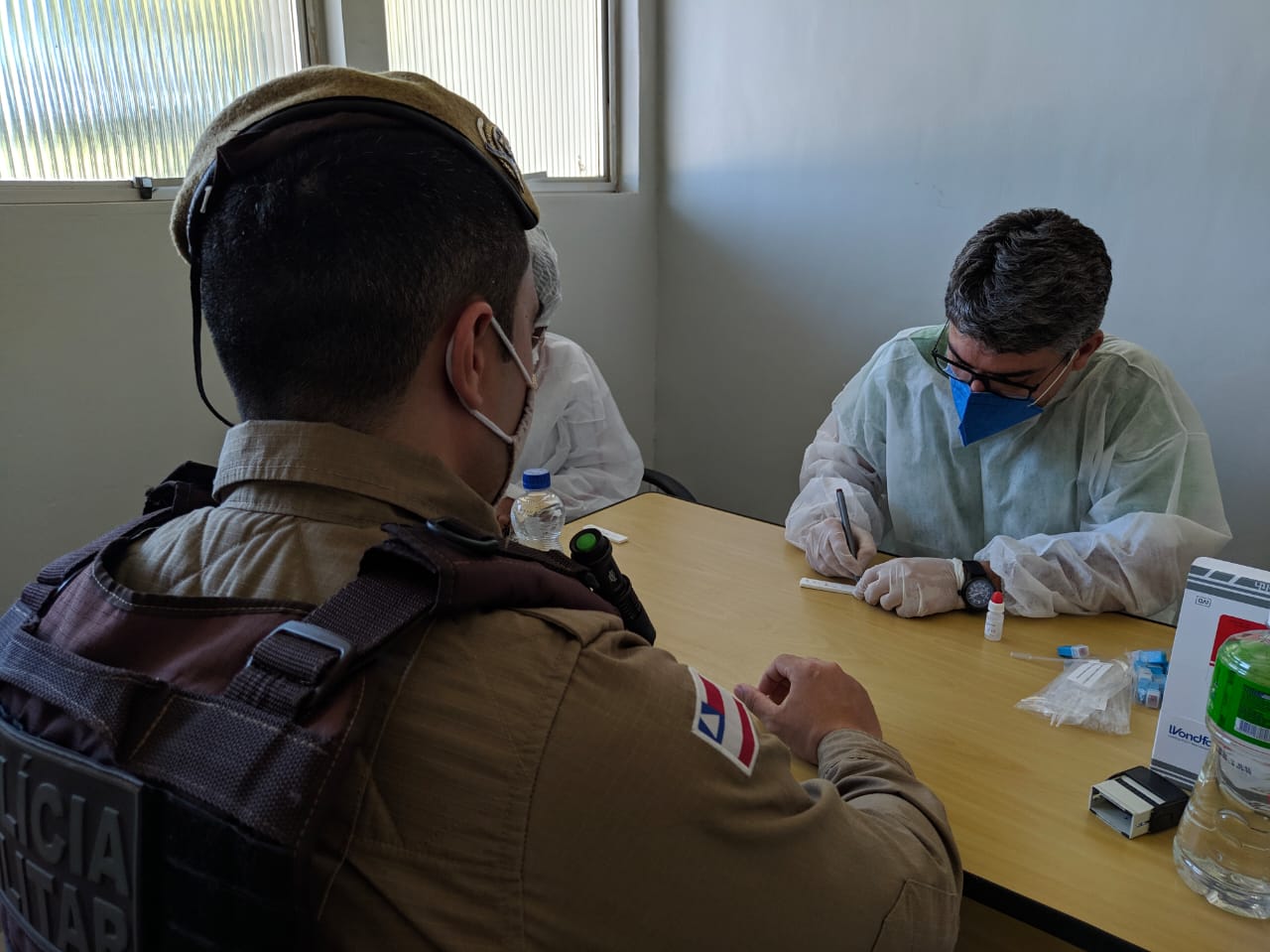 Testes de coronavírus estão sendo realizados em policiais militares de Guanambi