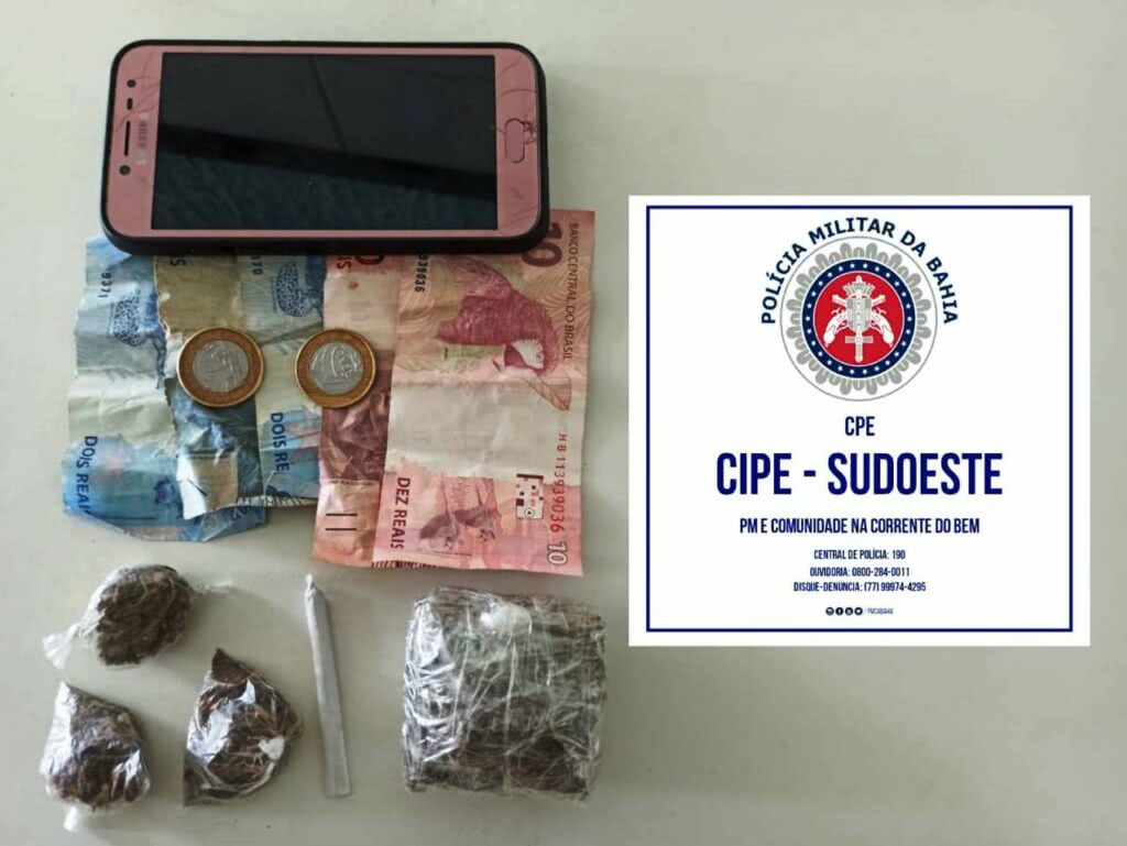 Polícia prendeu três suspeitos de tráfico de drogas em Candiba
