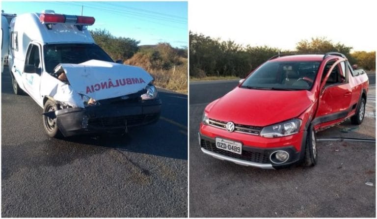Acidente com ambulância de Carinhanha deixa seis pessoas feridas na BR-030 em Palmas de Monte Alto
