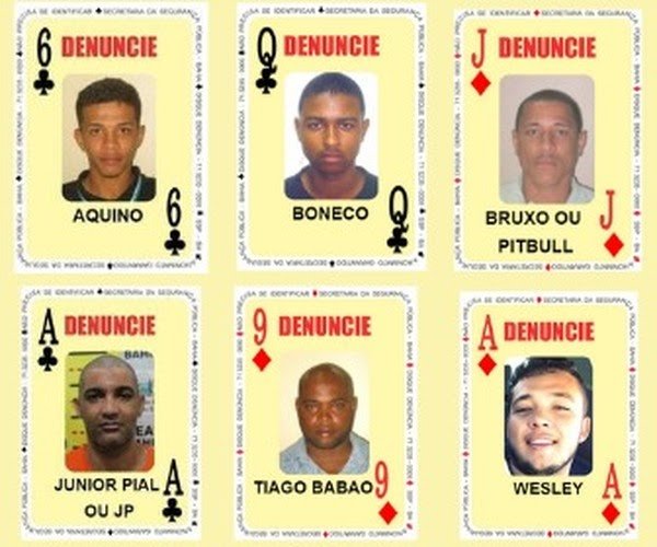 Baralho do Crime da Bahia ganha seis novos integrantes