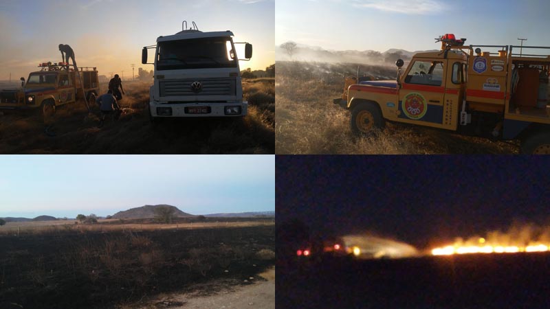 Mais um incêndio de grandes proporções foi registrado na zona rural de Guanambi