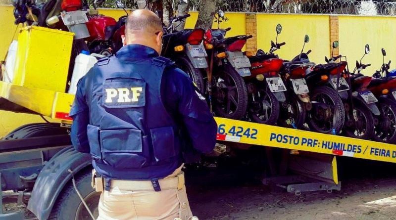 PRF recolheu 70 motocicletas irregulares durante operação nas rodovias baianas