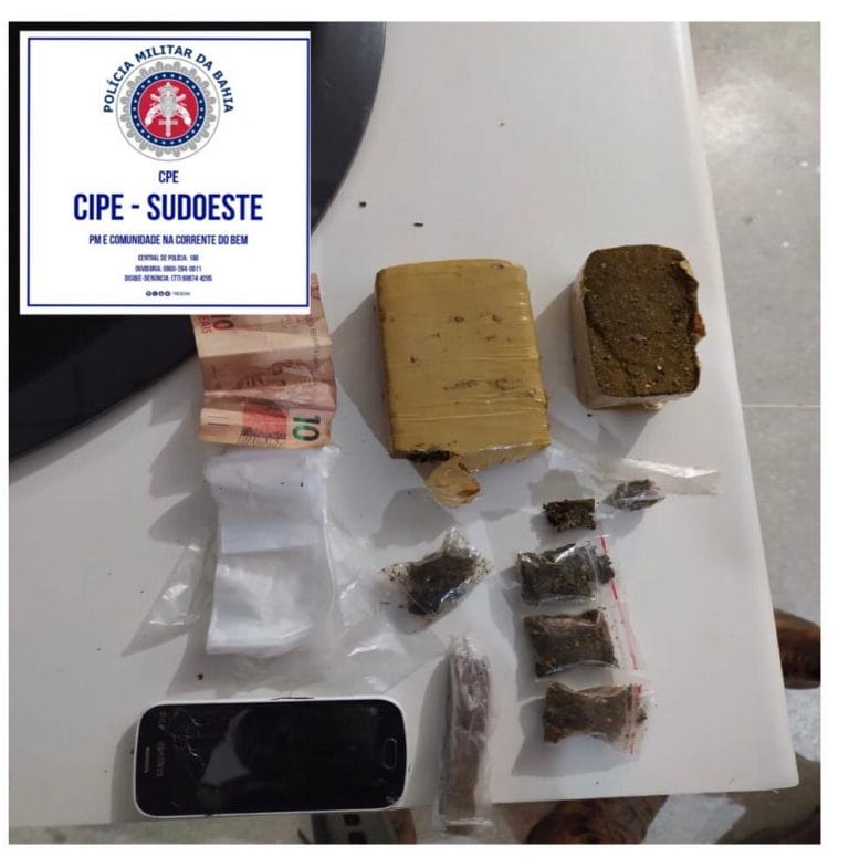 Homem é preso com drogas em Matina