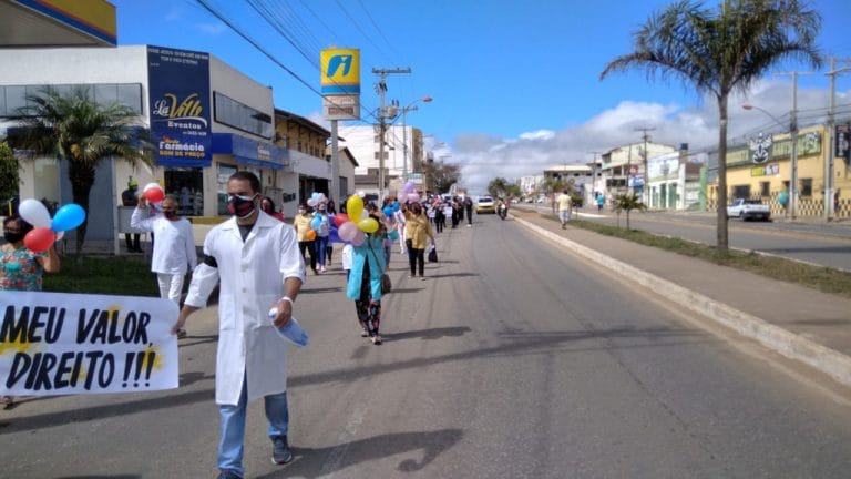 Servidores do HGVC fizeram protesto em Vitória da Conquista