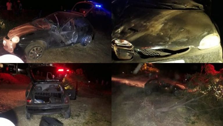 Motorista fica ferido após capotar carro na BR-030 em Guanambi