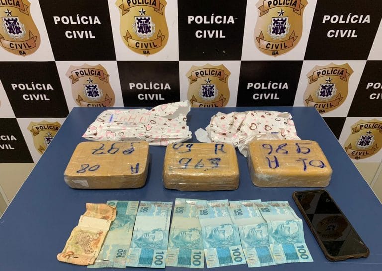 Mulher é presa tentando despachar três quilos de cocaína em Vitória da Conquista