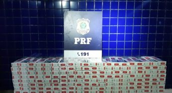 PRF apreende 40 mil cigarros, celulares e produtos falsificados na BR-242, em Barreiras
