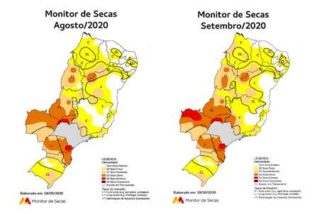 Monitor de Secas registra leve aumento da severidade da seca na Bahia