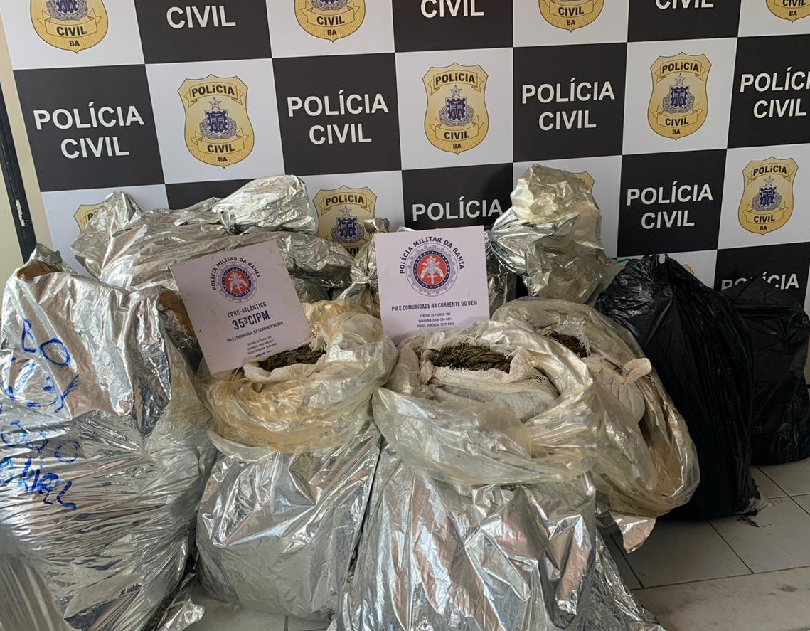 Polícia prendeu homem com 420 Kg de maconha na Região Metropolitana de Salvador