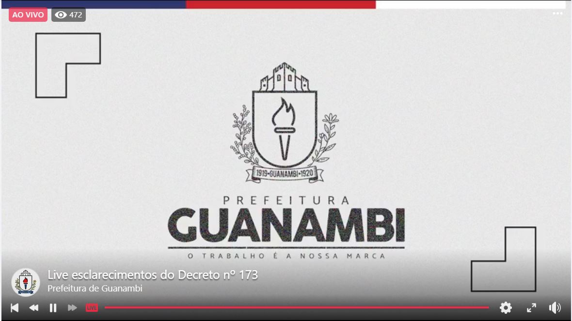 Ao vivo: Prefeitura de Guanambi presta esclarecimentos sobre decreto