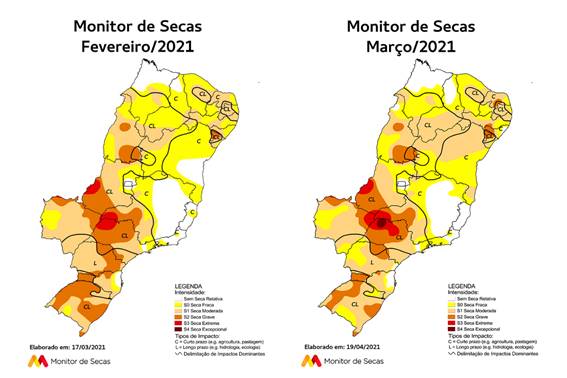 Monitor de Secas registra piora nas condições de seca no Nordeste em março