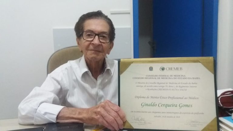 Morreu aos 84 anos, o médico Ginaldo Cerqueira Gomes
