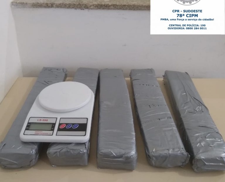 Adolescente de 17 anos foi apreendido com seis quilos de maconha em Vitória da Conquista