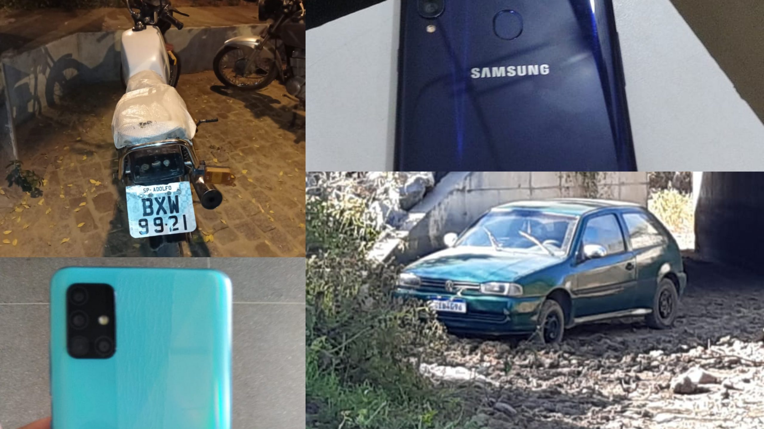 PM recuperou carro, moto e celulares furtados em Guanambi
