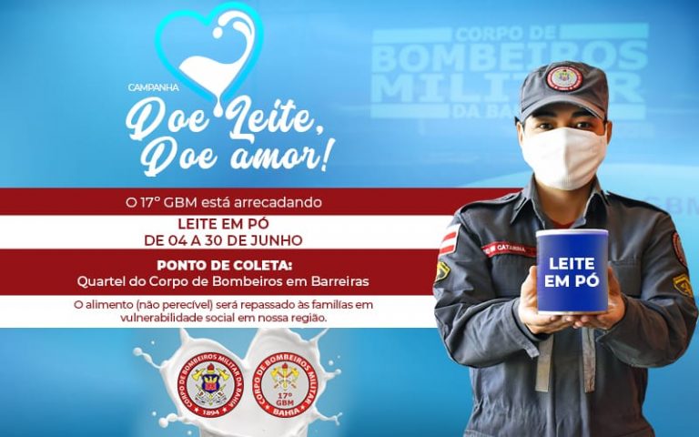 Bombeiros de Barreiras lançam campanha “Doe leite, doe amor”