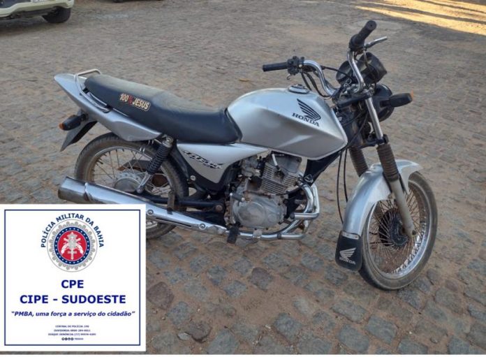 Polícia apreendeu moto com sinais de adulteração na zona rural de Guanambi
