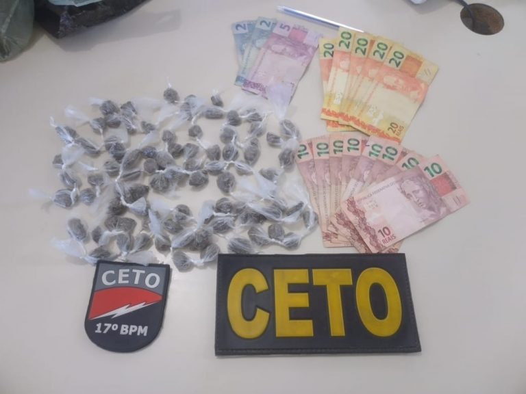 Adolescente foi apreendido pela PM ao ser flagrado traficando maconha em Guanambi
