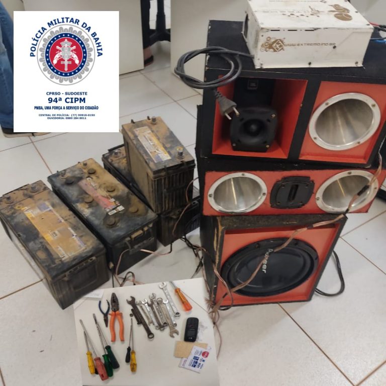PM prendeu homem que furtava baterias de caminhão em Caetité