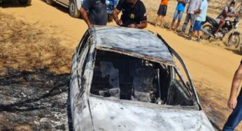 Polícia prende casal suspeito de assassinar homem e incendiar carro com corpo em Serra do Ramalho