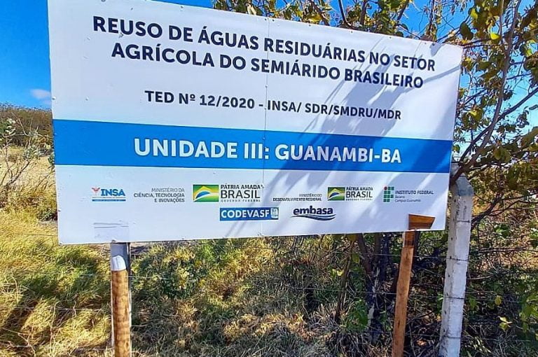 IF Baiano faz parceria para produção de forragens irrigadas com reúso de águas residuais de esgoto tratado em Guanambi