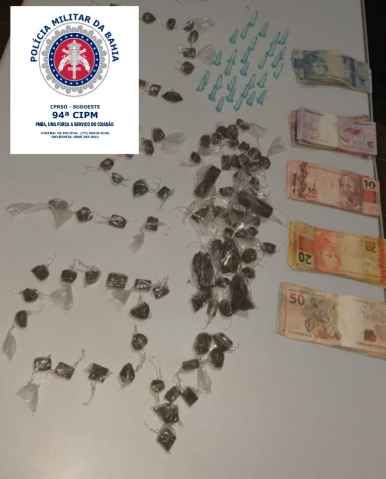 Polícia prende suspeito de tráfico de drogas em Licínio de Almeida
