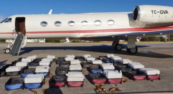 PF apreendeu 1,3 tonelada de cocaína em avião executivo