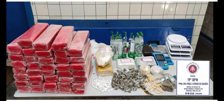 PM apreendeu 27 quilos de maconha, cocaína e crack em Jequié