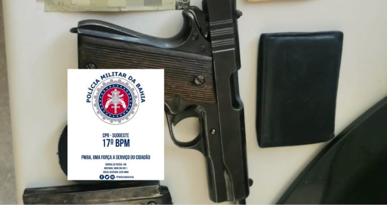 Homem foi preso após apontar arma para outro condutor durante ultrapassagem entre Guanambi e Matina
