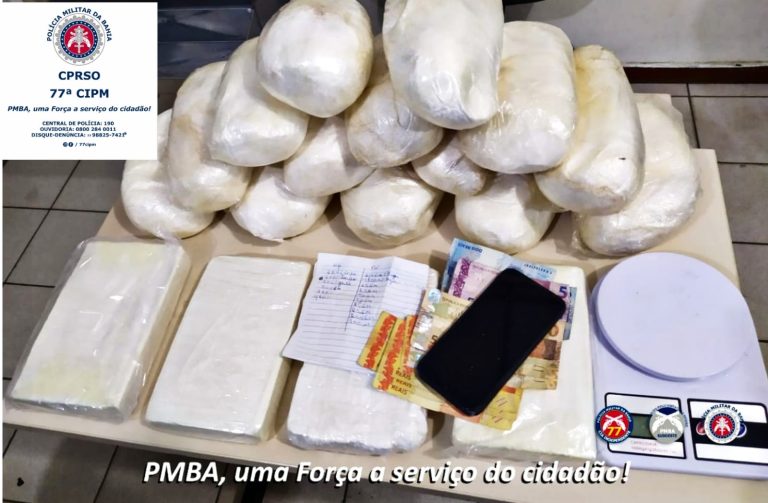 Mulher foi presa com 18 quilos de cocaína em Vitória da Conquista