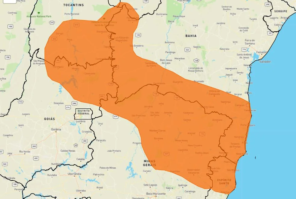 Chuvas devem continuar intensas nas regiões de Barreiras, Guanambi e Vitória da Conquista, alerta Inmet