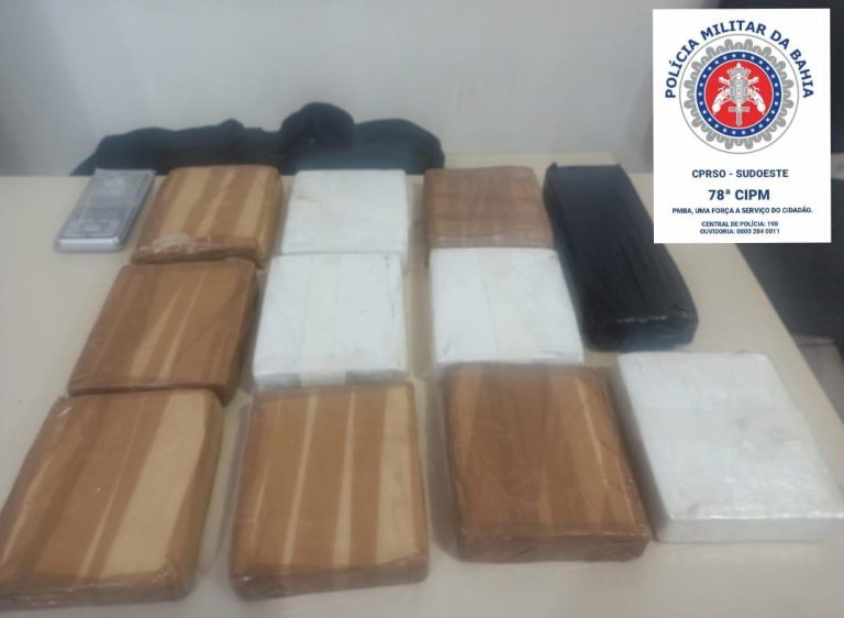 Homem foi preso com onze tabletes de cocaína e maconha em Vitória da Conquista