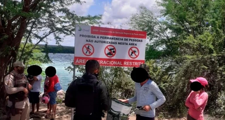 Chesf segurança para impedir entrada de pessoas em áreas de risco da Barragem de Sobradinho
