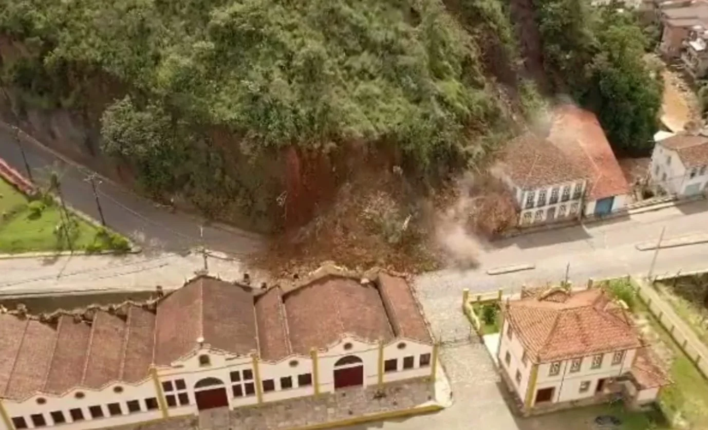 Deslizamento de terra destruiu casarão do século XVIII em Ouro Preto