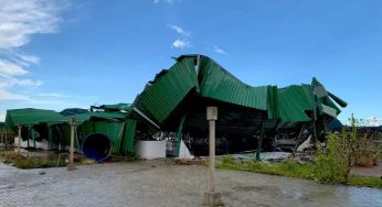 Estrutura de escola recém construída em aterro de lagoa desabou na Bahia