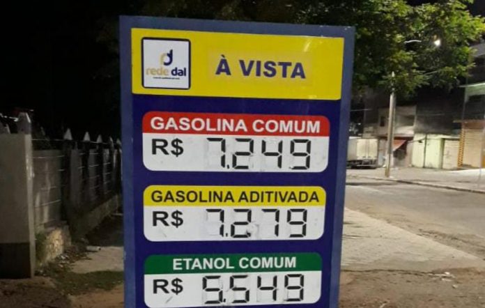 Preço da gasolina na Bahia
