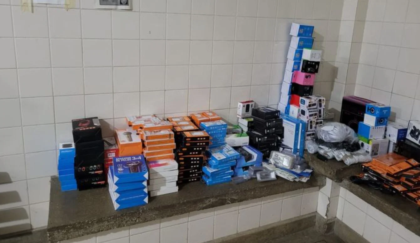 Polícia Rodoviária apreendeu 800 aparelhos eletrônicos sem nota fiscal em Brumado