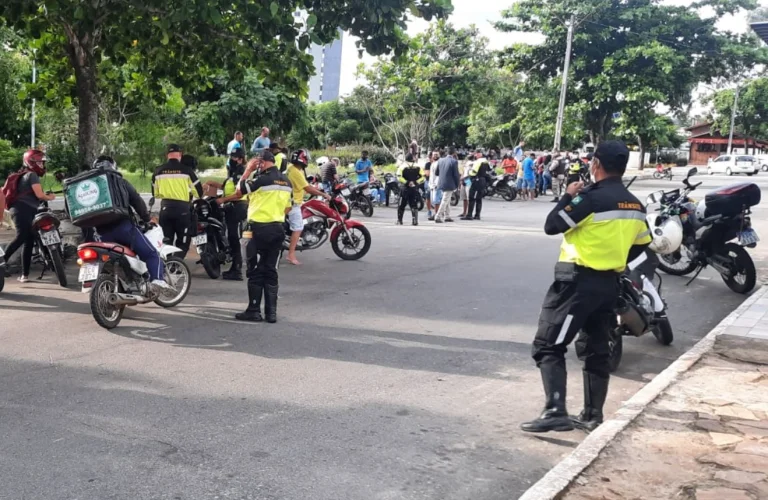 Fiscalização apreendeu sete motocicletas em situação irregular em Vitória da Conquista