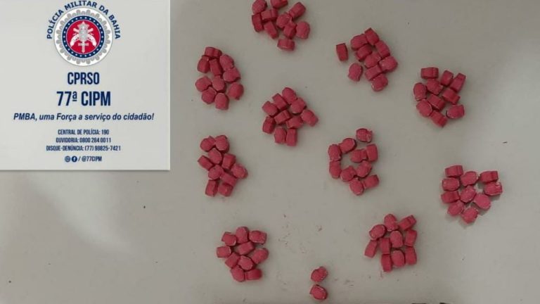 Homem foi preso com mais de cem comprimidos semelhantes a ecstasy em Vitória da Conquita
