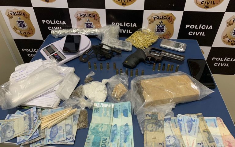 Suspeito de tráfico de drogas e posse ilegal de arma foi preso em Vitória da Conquista