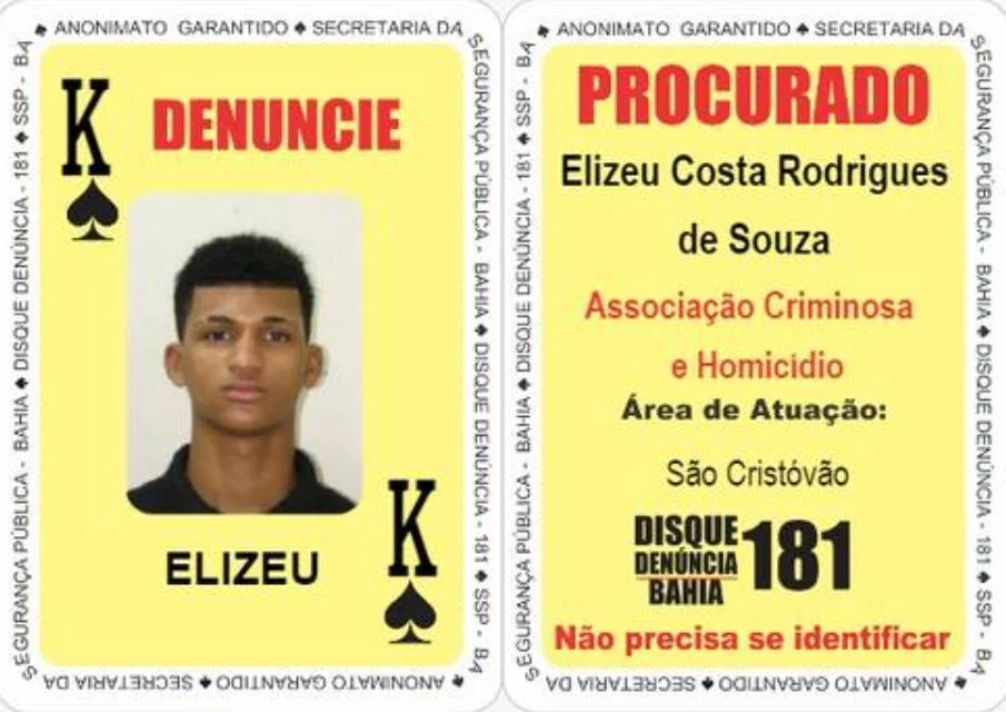 Baralho do Crime da Bahia ganha mais uma carta