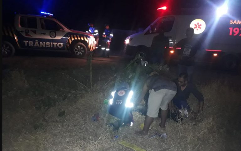 Motociclista sofreu fratura exposta em acidente envolvendo duas motocicletas em Guanambi